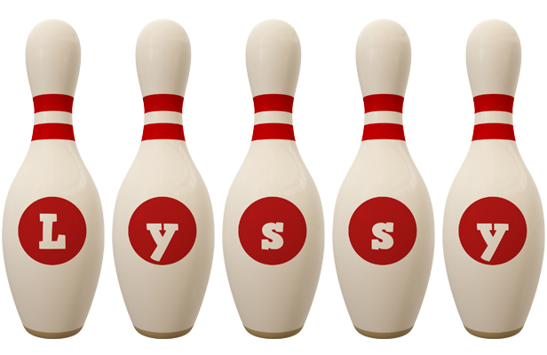 Lyssy bowling-pin logo