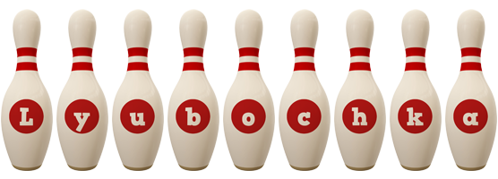 Lyubochka bowling-pin logo