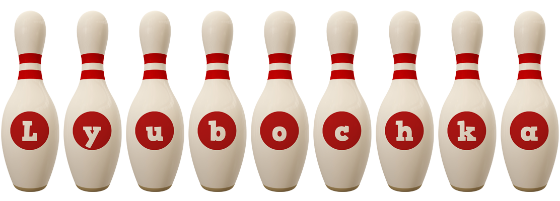 Lyubochka bowling-pin logo