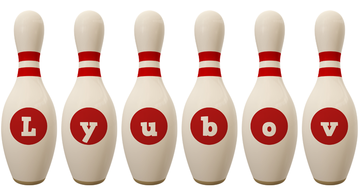 Lyubov bowling-pin logo