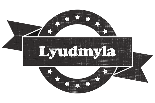 Lyudmyla grunge logo