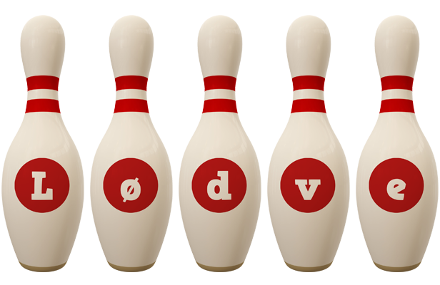 Lødve bowling-pin logo