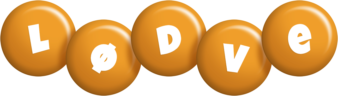 Lødve candy-orange logo