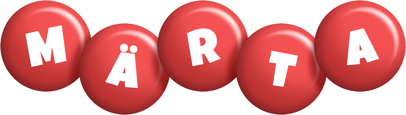 Märta candy-red logo