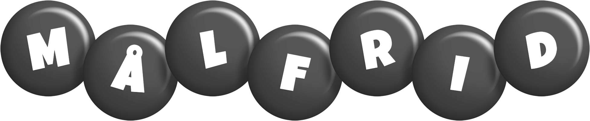 Målfrid candy-black logo