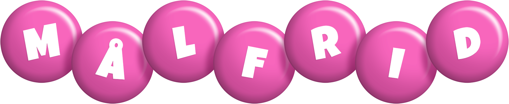 Målfrid candy-pink logo