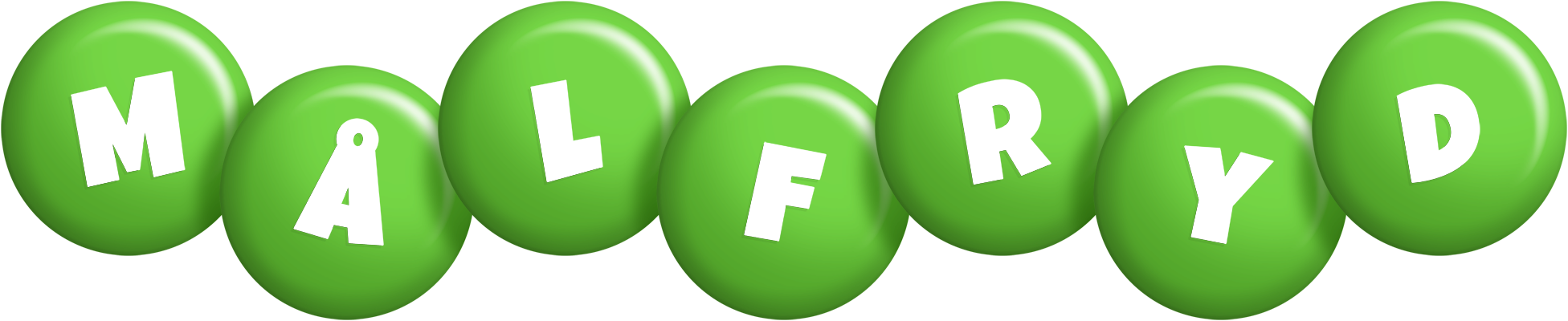 Målfryd candy-green logo