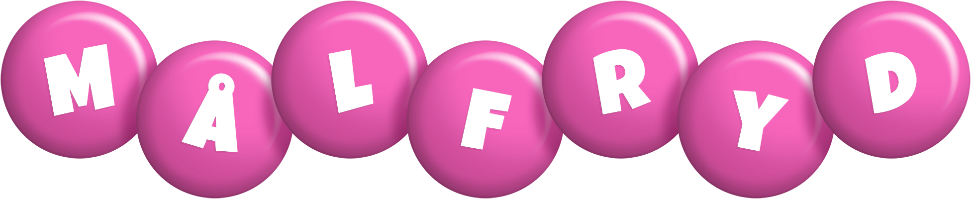 Målfryd candy-pink logo