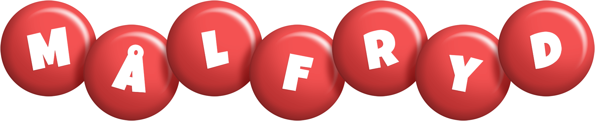 Målfryd candy-red logo