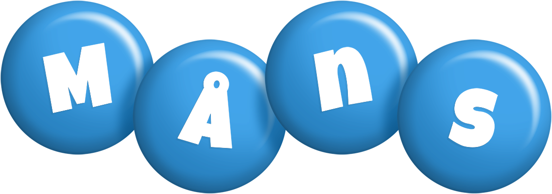 Måns candy-blue logo