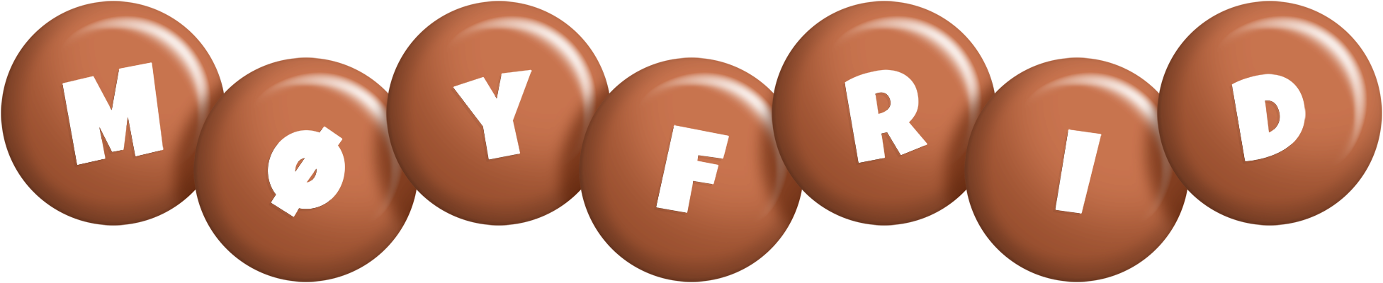 Møyfrid candy-brown logo