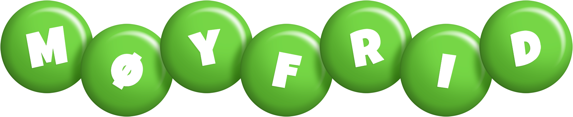 Møyfrid candy-green logo