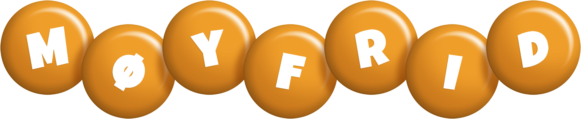 Møyfrid candy-orange logo