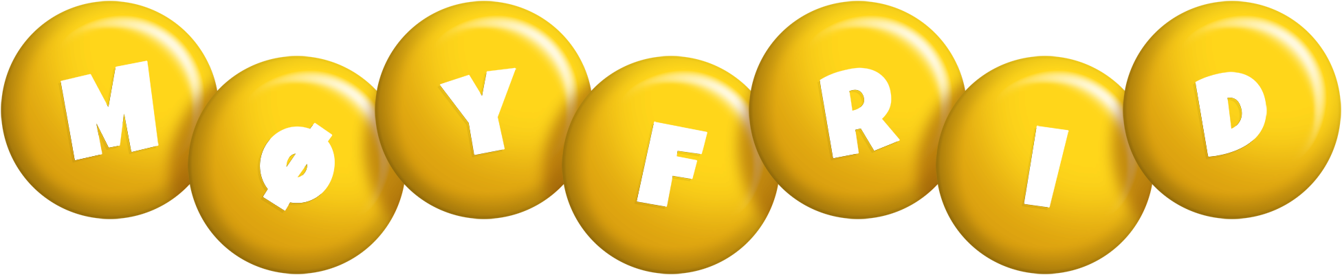 Møyfrid candy-yellow logo