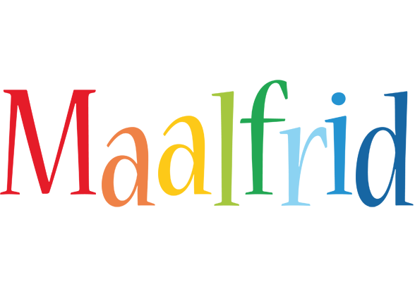 Maalfrid birthday logo