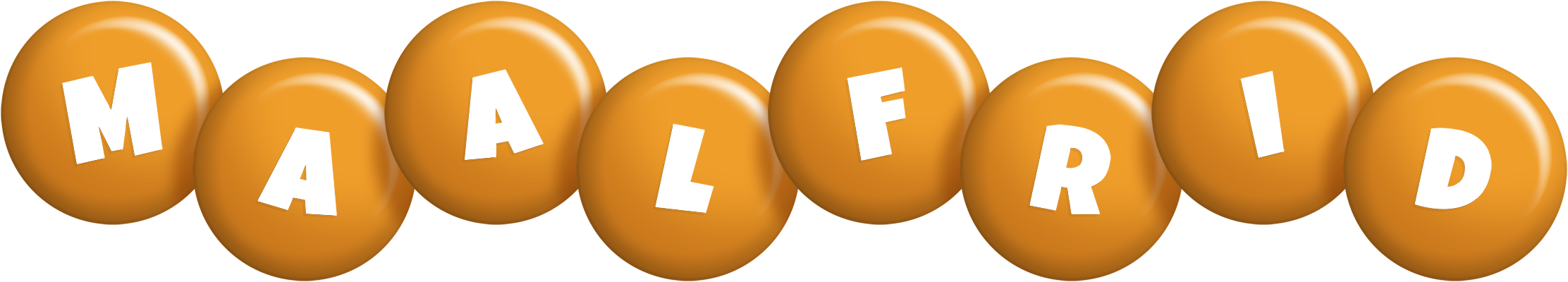 Maalfrid candy-orange logo