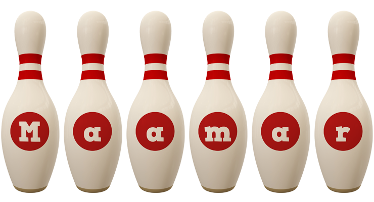 Maamar bowling-pin logo