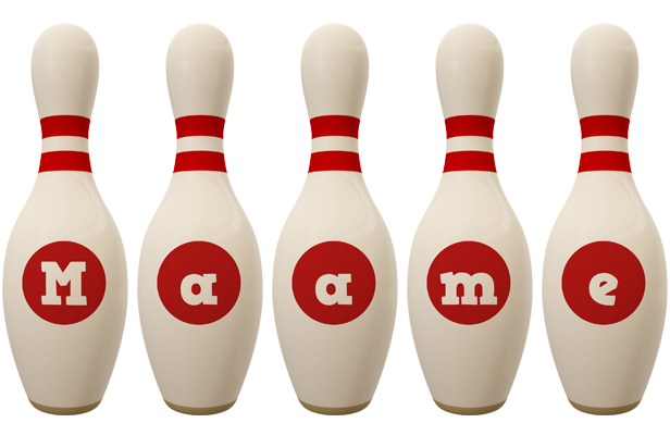 Maame bowling-pin logo