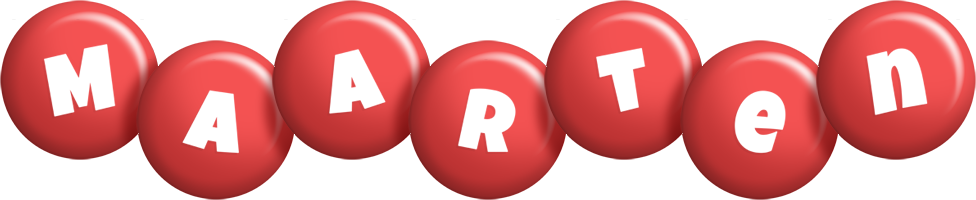 Maarten candy-red logo