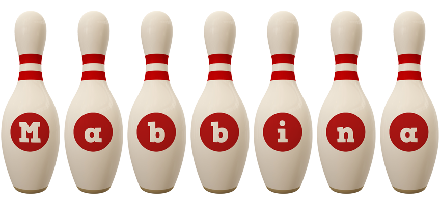 Mabbina bowling-pin logo