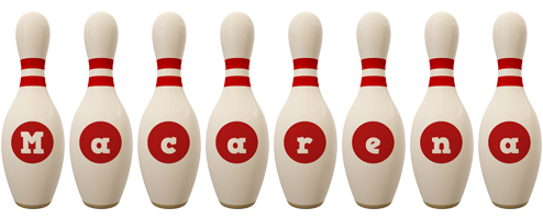 Macarena bowling-pin logo