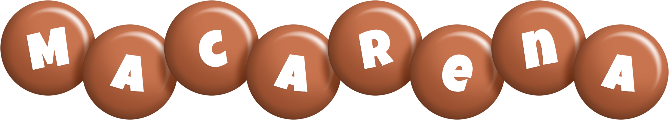 Macarena candy-brown logo