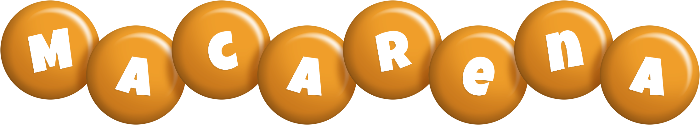 Macarena candy-orange logo