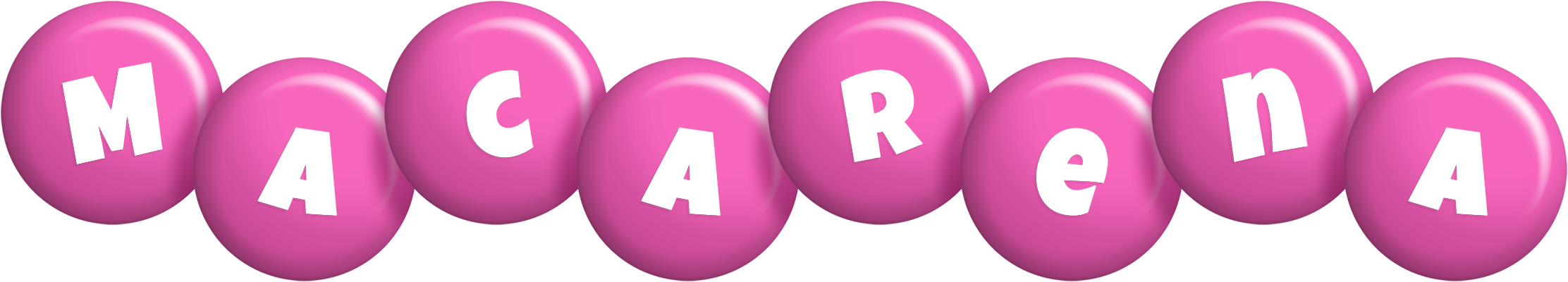 Macarena candy-pink logo
