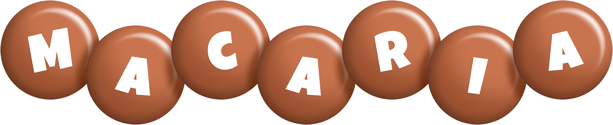 Macaria candy-brown logo