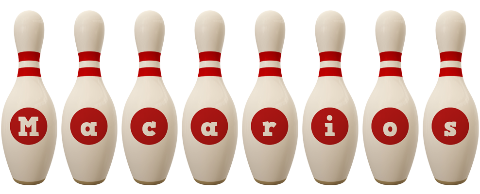 Macarios bowling-pin logo