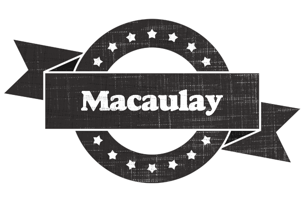 Macaulay grunge logo