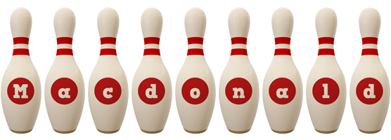 Macdonald bowling-pin logo