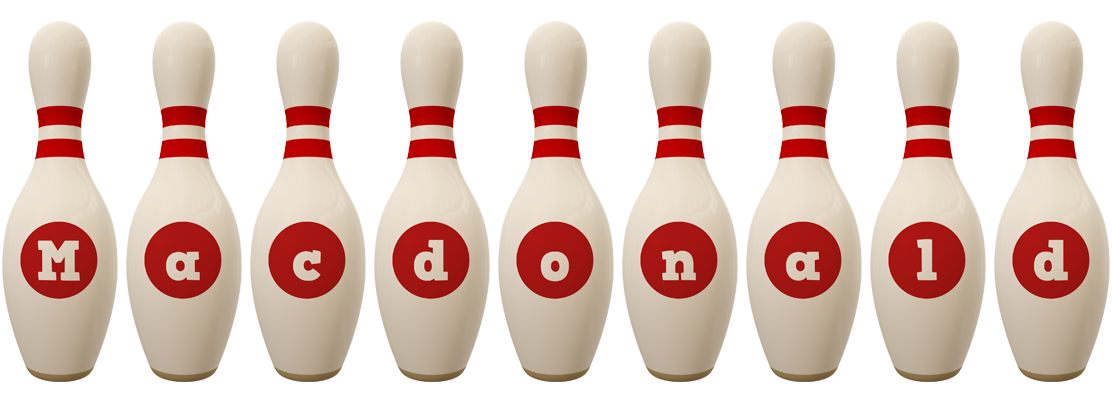 Macdonald bowling-pin logo