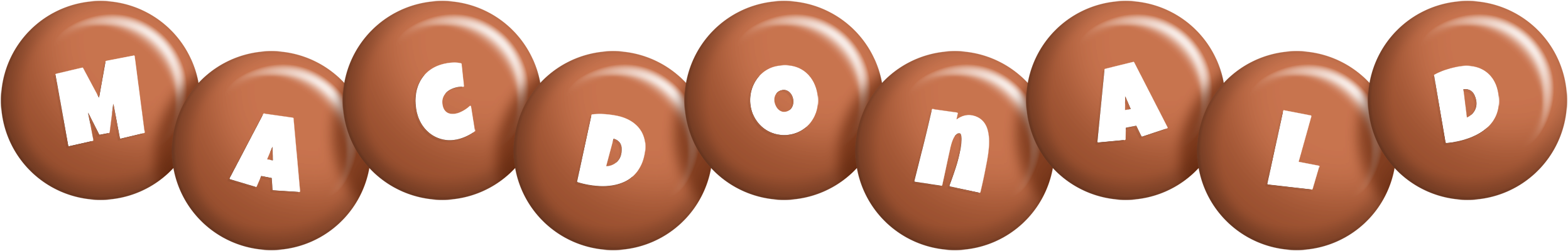 Macdonald candy-brown logo