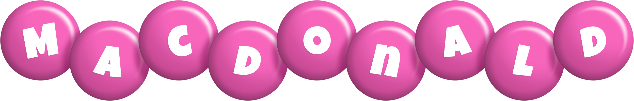 Macdonald candy-pink logo