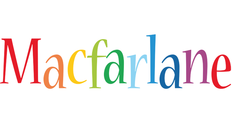 Macfarlane birthday logo
