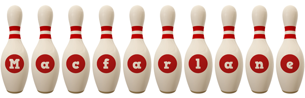 Macfarlane bowling-pin logo