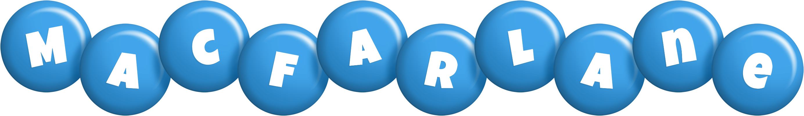 Macfarlane candy-blue logo