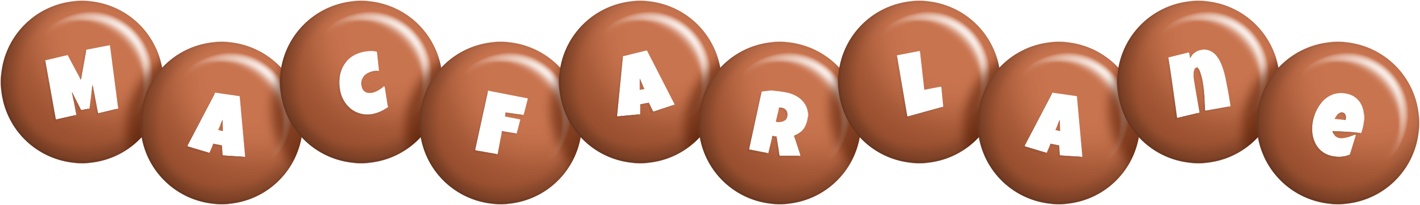 Macfarlane candy-brown logo