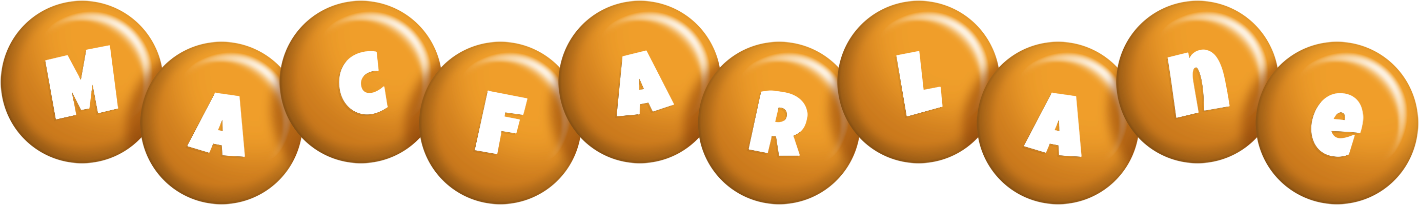 Macfarlane candy-orange logo