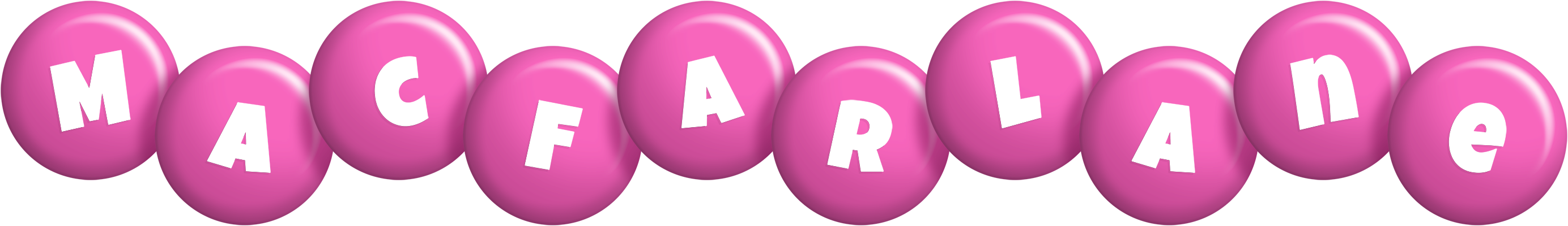 Macfarlane candy-pink logo