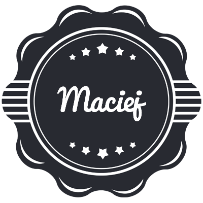 Maciej badge logo