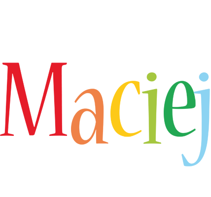 Maciej birthday logo