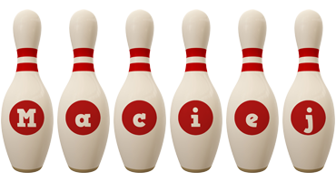 Maciej bowling-pin logo