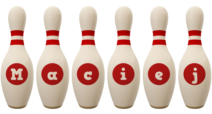 Maciej bowling-pin logo