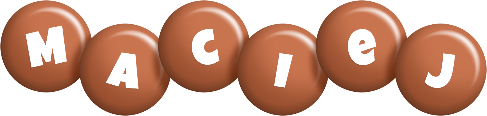 Maciej candy-brown logo