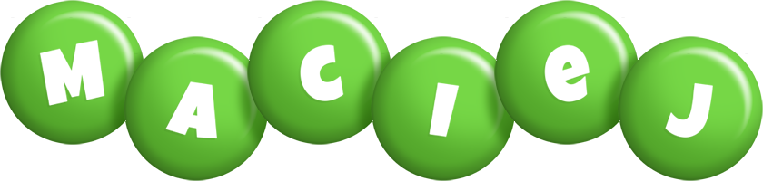 Maciej candy-green logo