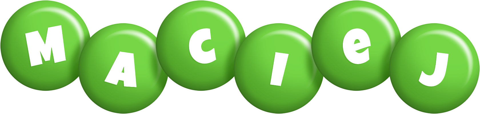 Maciej candy-green logo