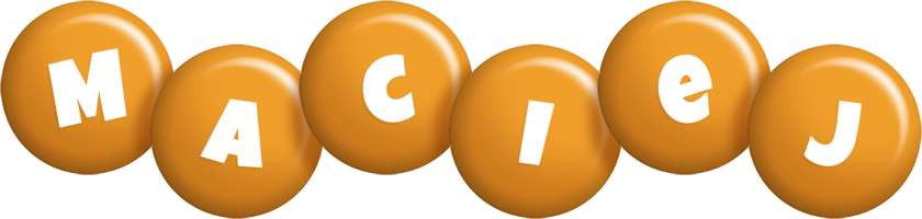 Maciej candy-orange logo