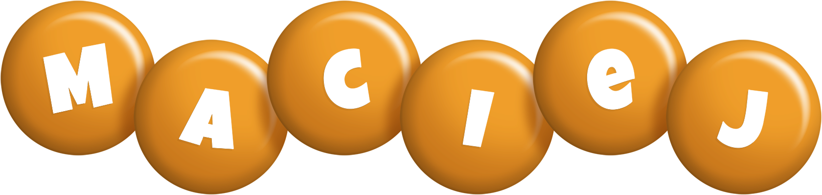 Maciej candy-orange logo